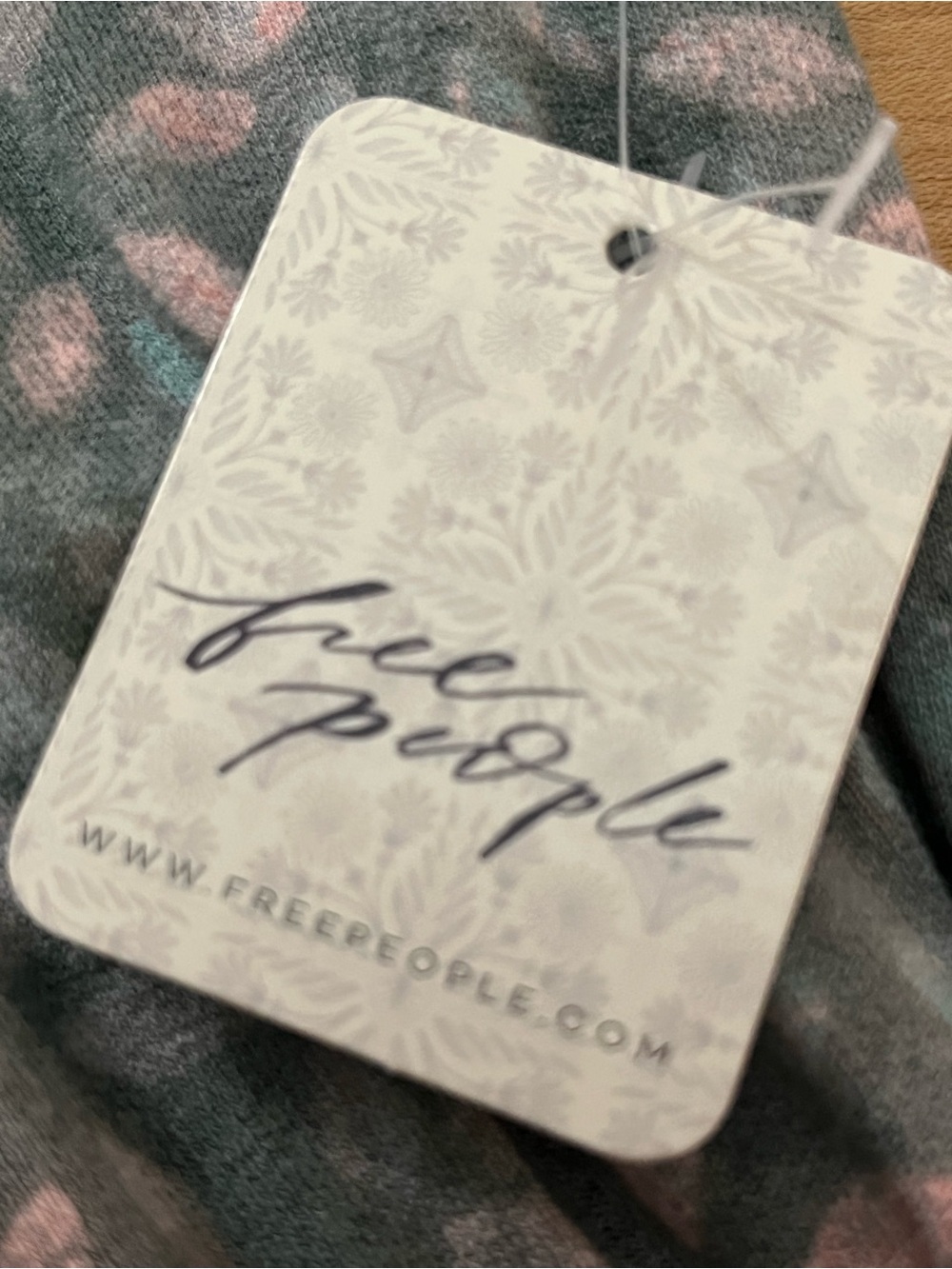 NWT Free People Textured Faux-Wrap Maxi Dress - Sage Floral, Small - Picture 8 of 11